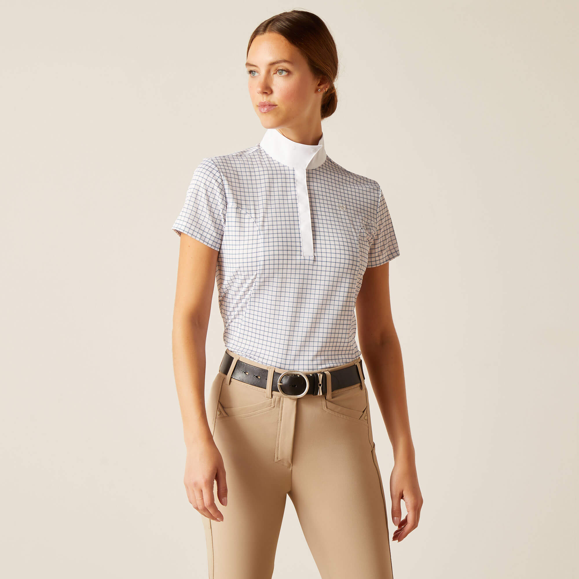 Chemise équitation Ariat Aptos - Technologie Ventilée - Manches Courtes Compétition - Blanc Chemise Manches Courtes Ariat Aptos
