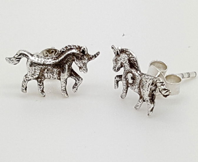 MCJ Sterling Silver Unicorn Stud Earrings The Tack Box Saddleworld