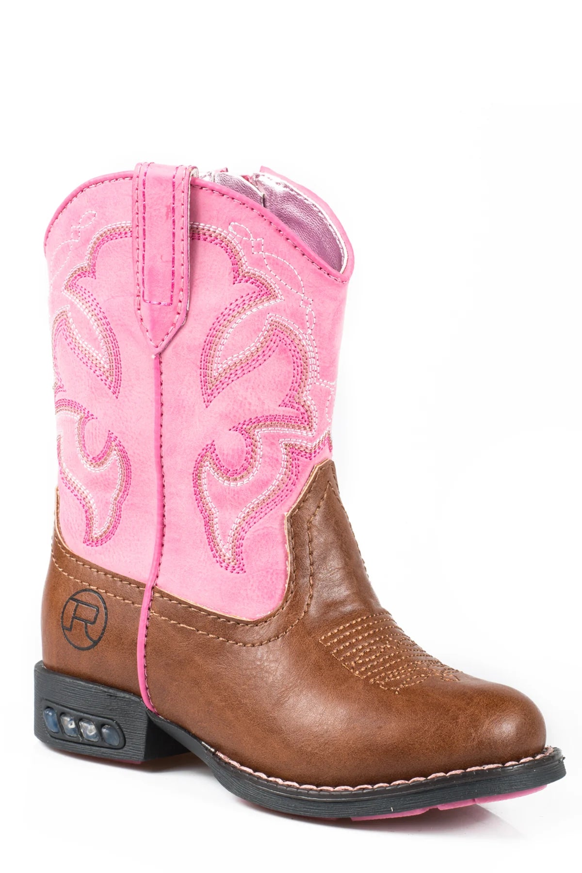 Roper Toddler Lightning - Tan/Pink