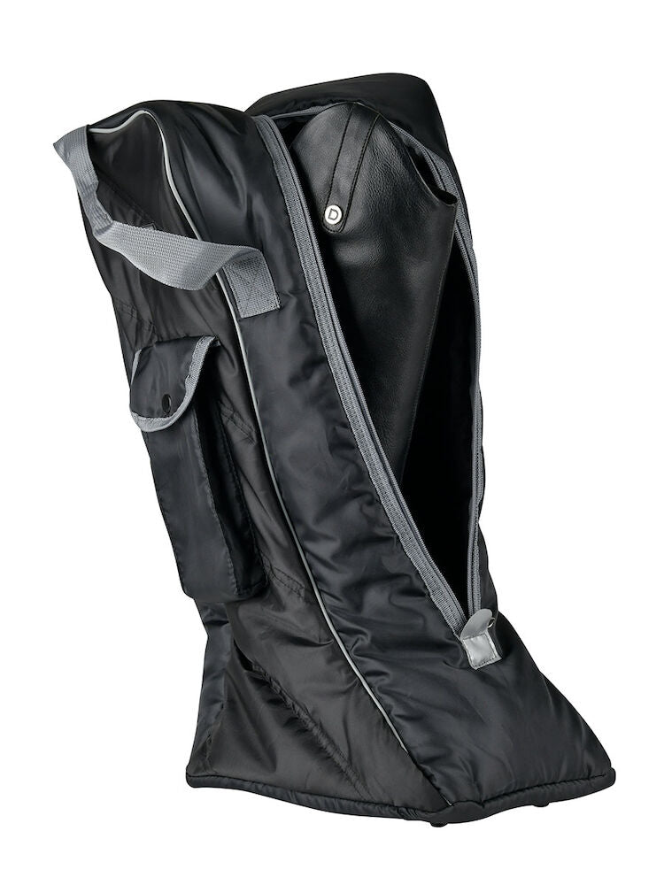 Roma Tall Boot Bag - Black/Silver