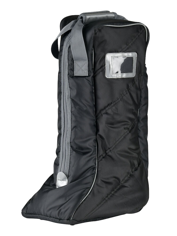 Roma Tall Boot Bag - Black/Silver