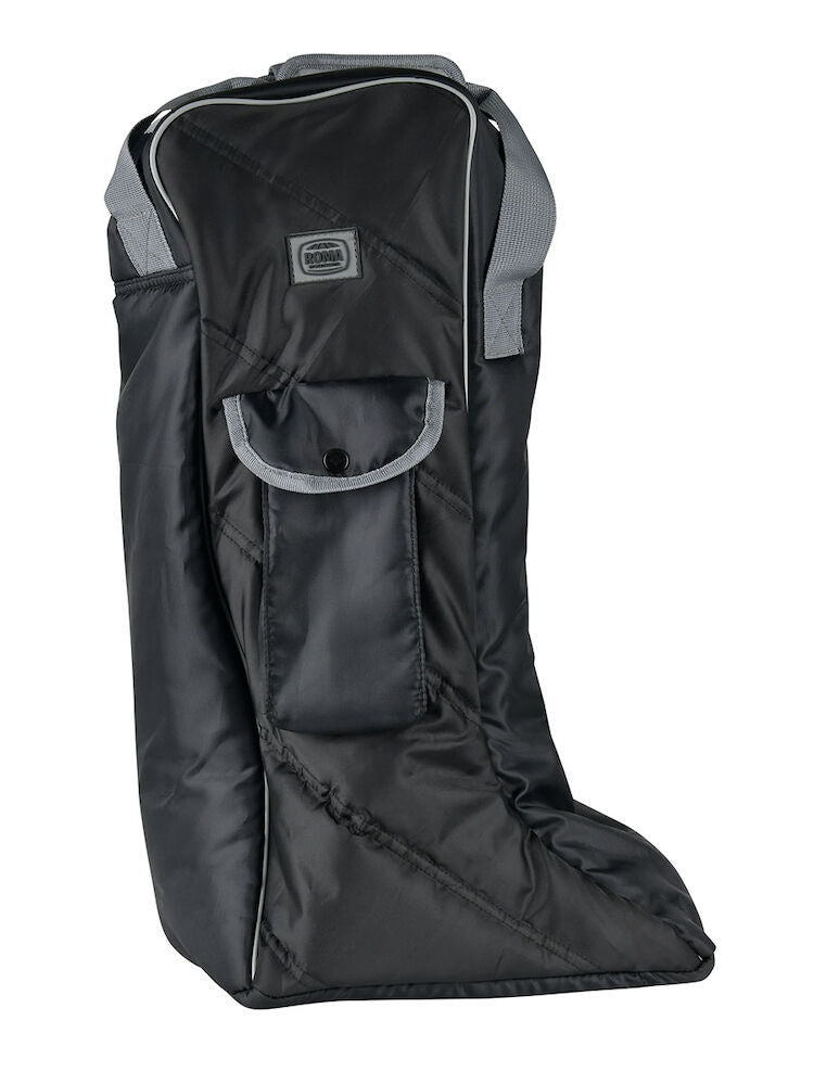 Roma Tall Boot Bag - Black/Silver