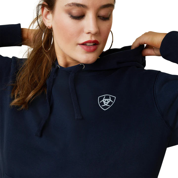 Ariat Women's Logo Hoodie - Navy