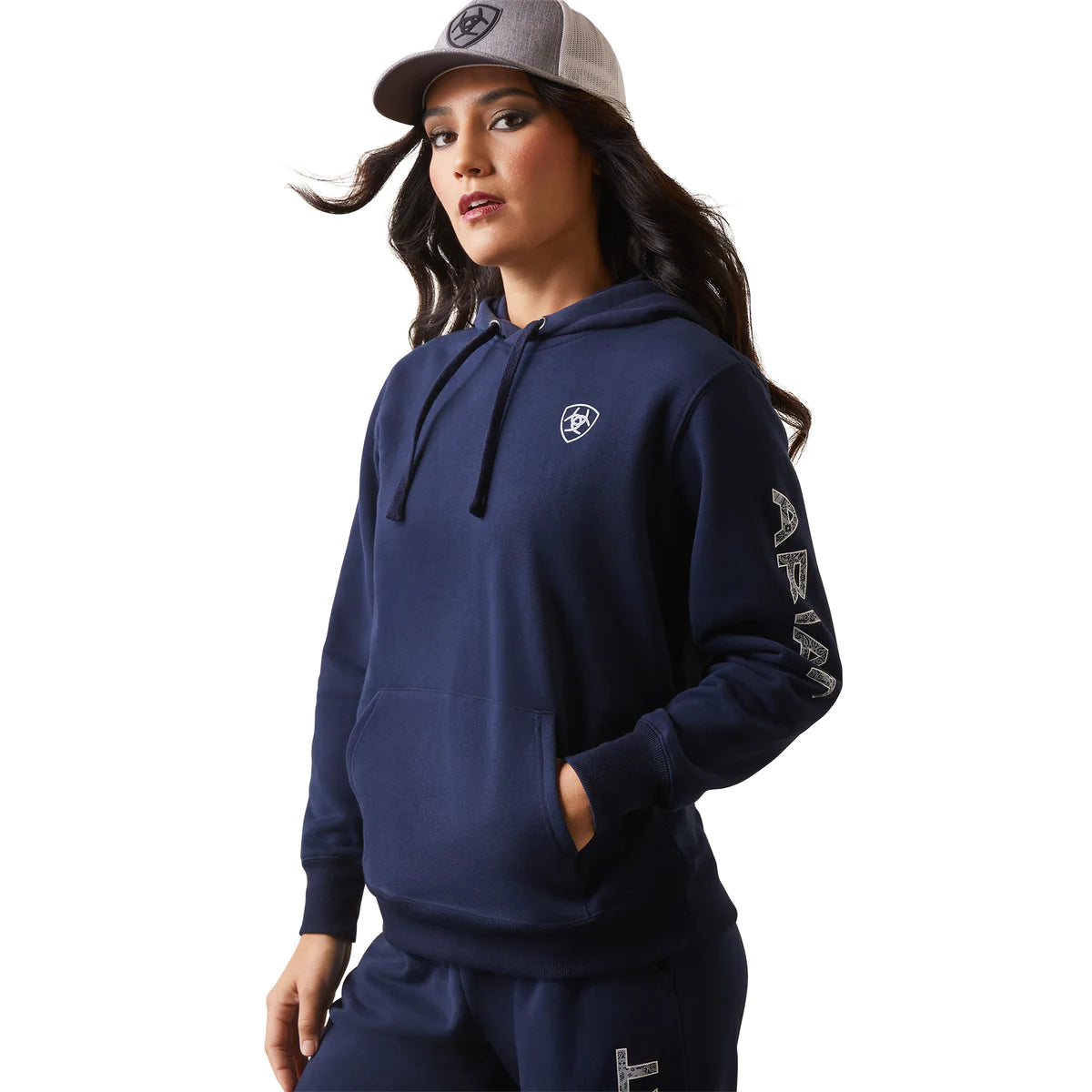 Ariat Women's Logo Hoodie - Navy