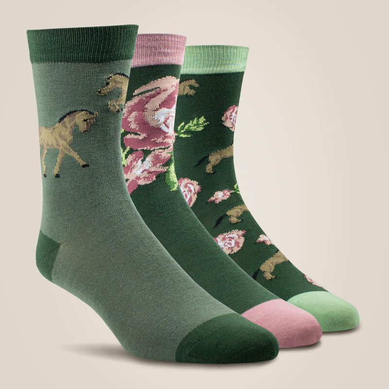 Ariat Crew Sock Floral