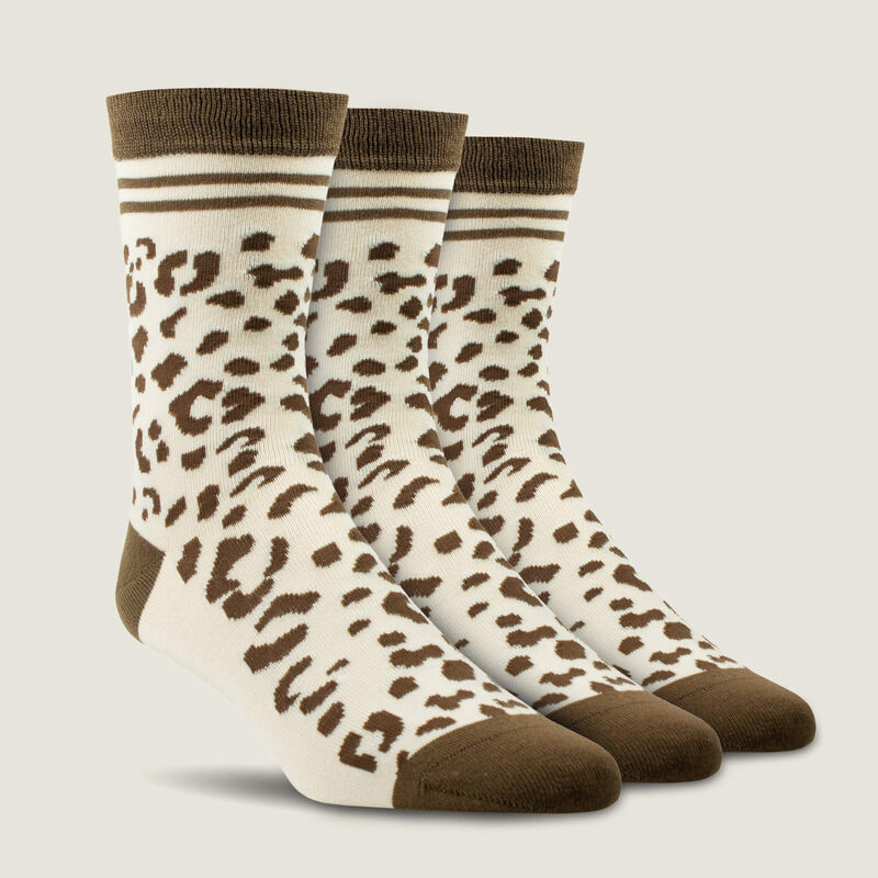 Ariat Charm Crew Socks - Leopard Camo