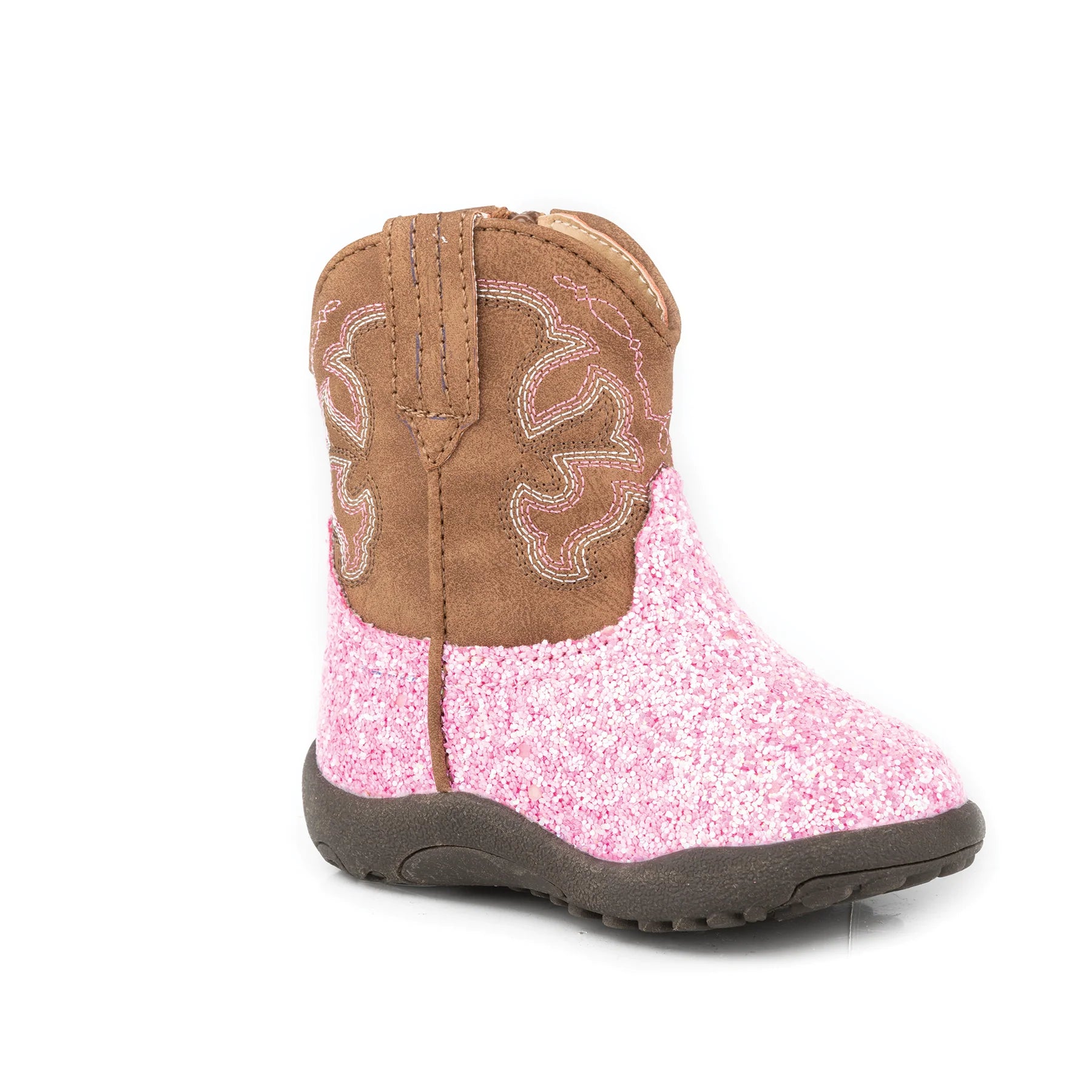 Roper Cowbaby Glitter Sparkle - Pink Glitter/Brown