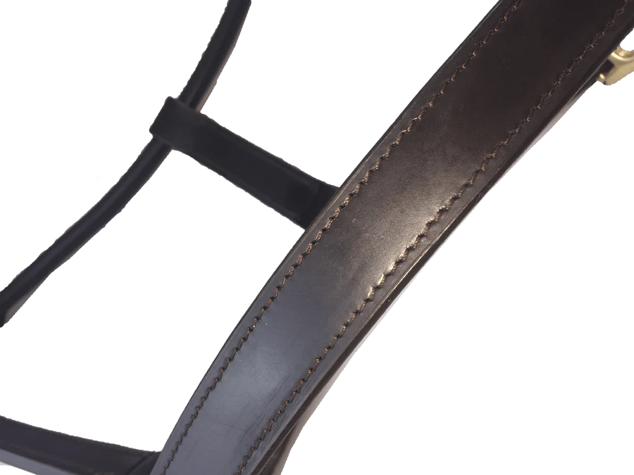 Hamag Leather Halter Thoroughbred - Brass Fittings and Engraved Nameplate