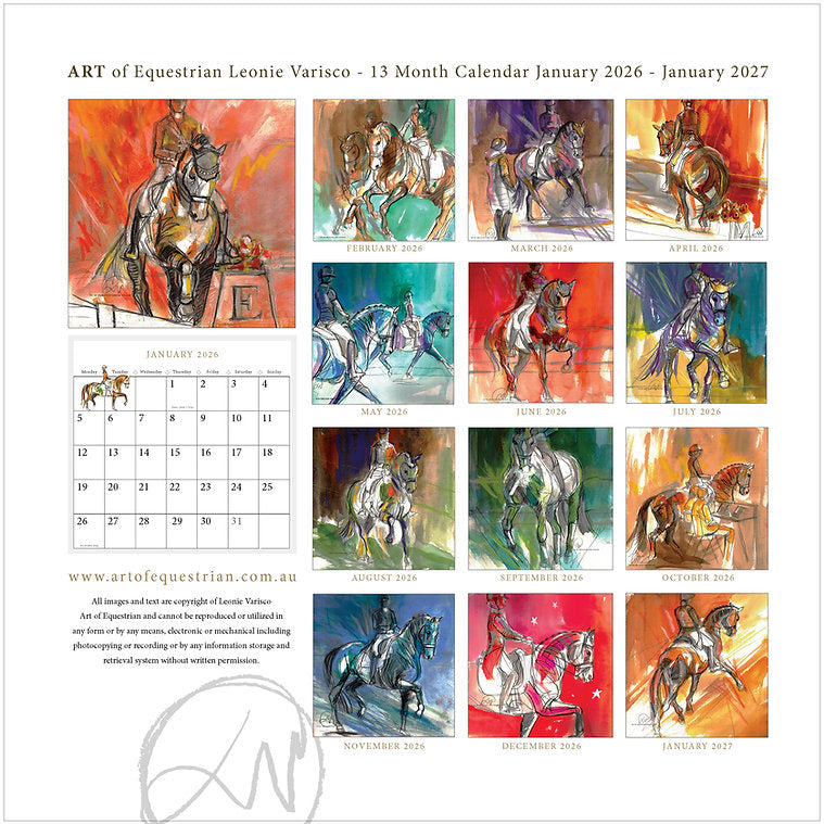 Art Of Equestrian Calendar