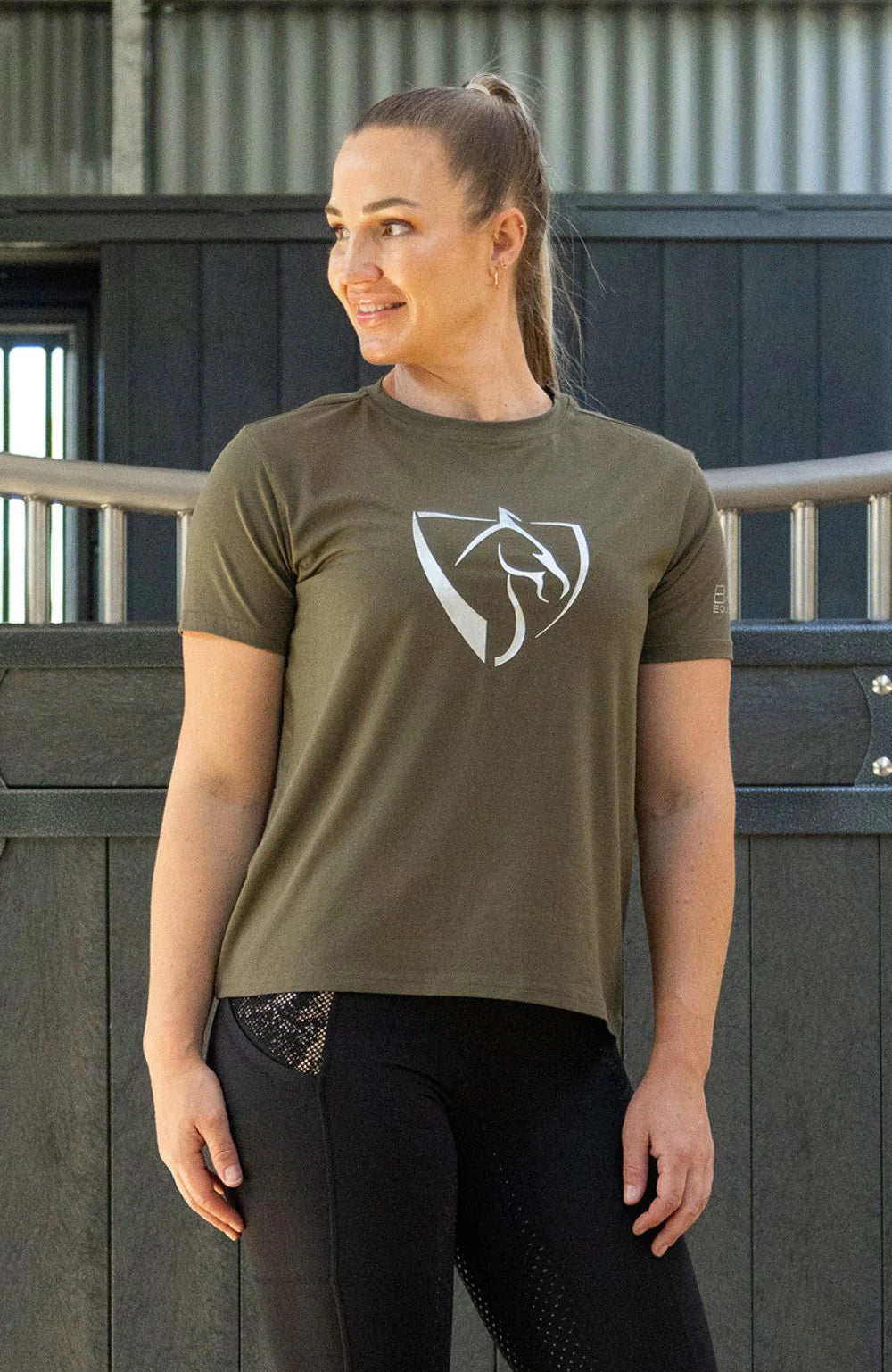 BARE Silver Logo T-Shirt - Military