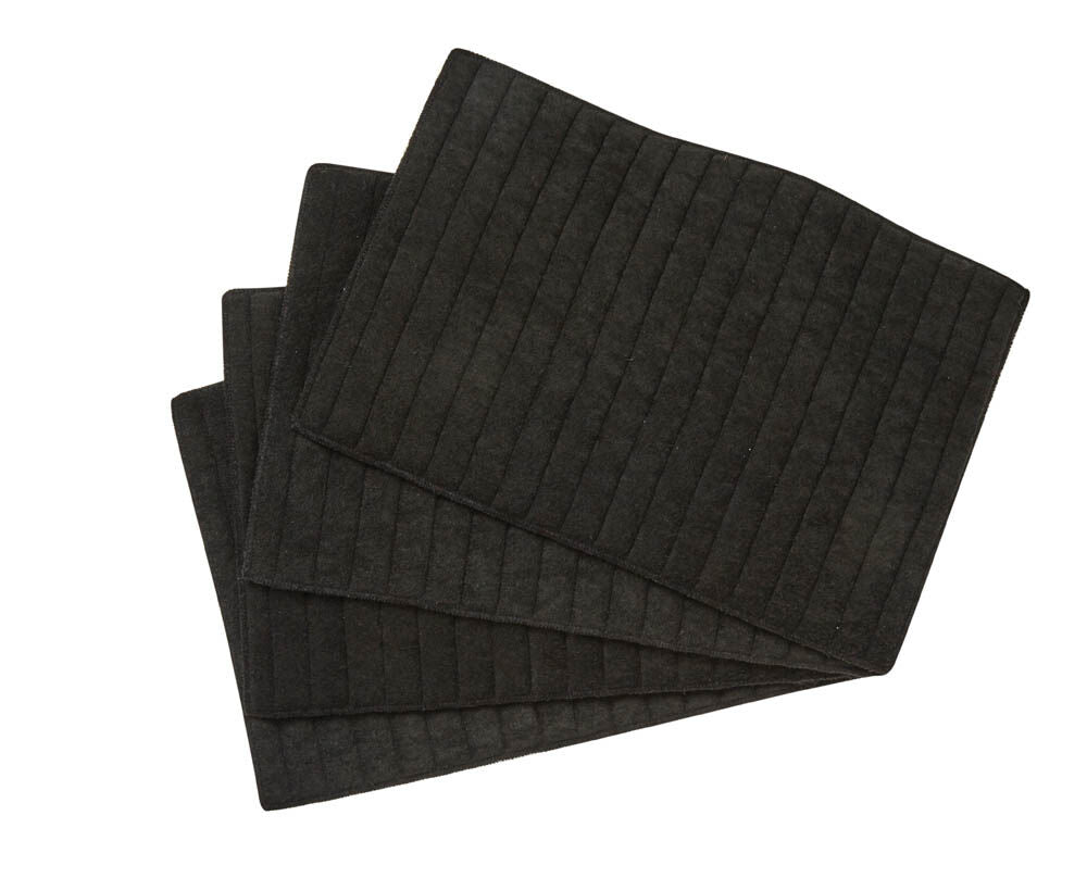 Roma Channel Quilt Leg Pads- Small Black