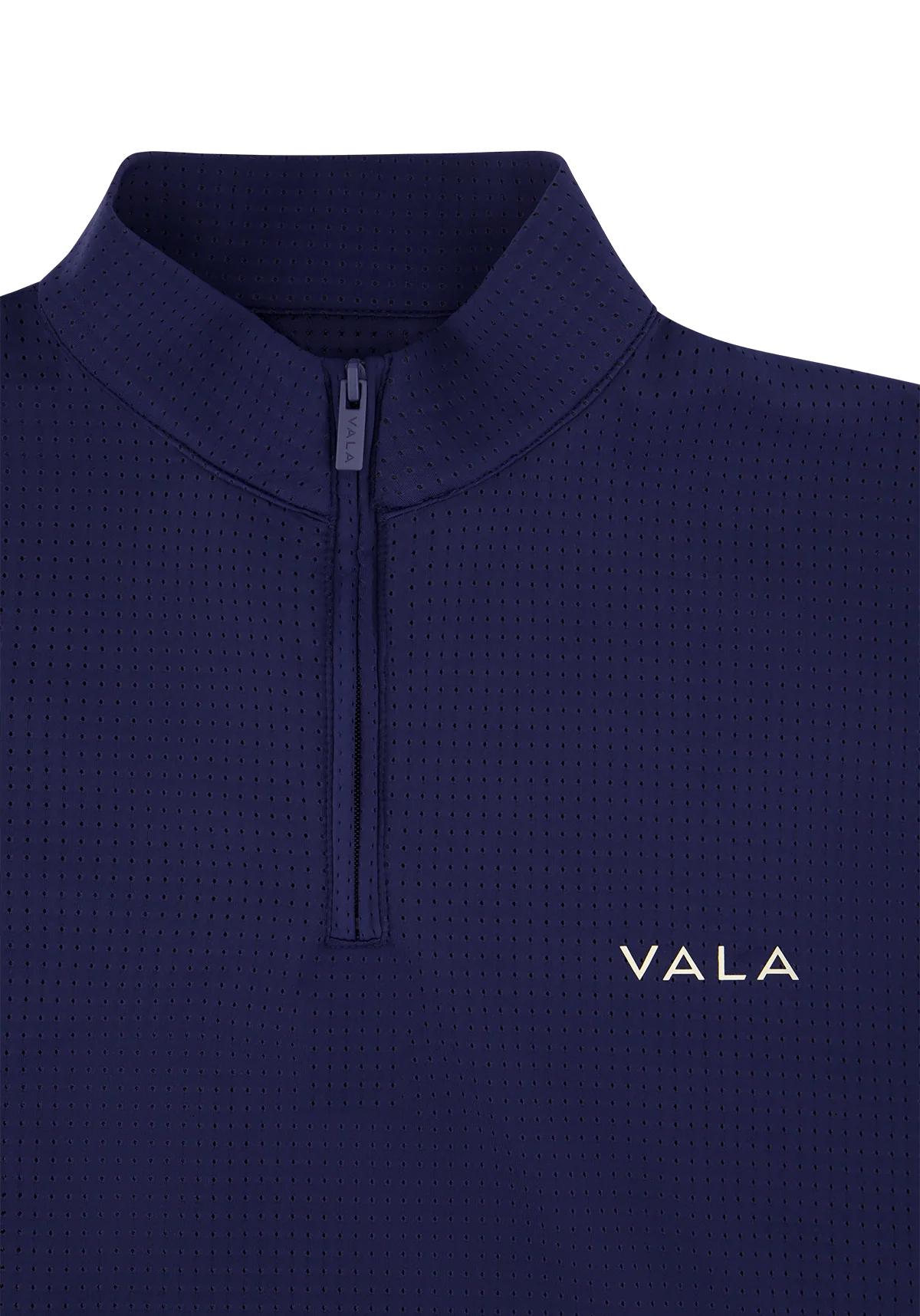 Vala  Elsa Mesh Zip Tee - Navy