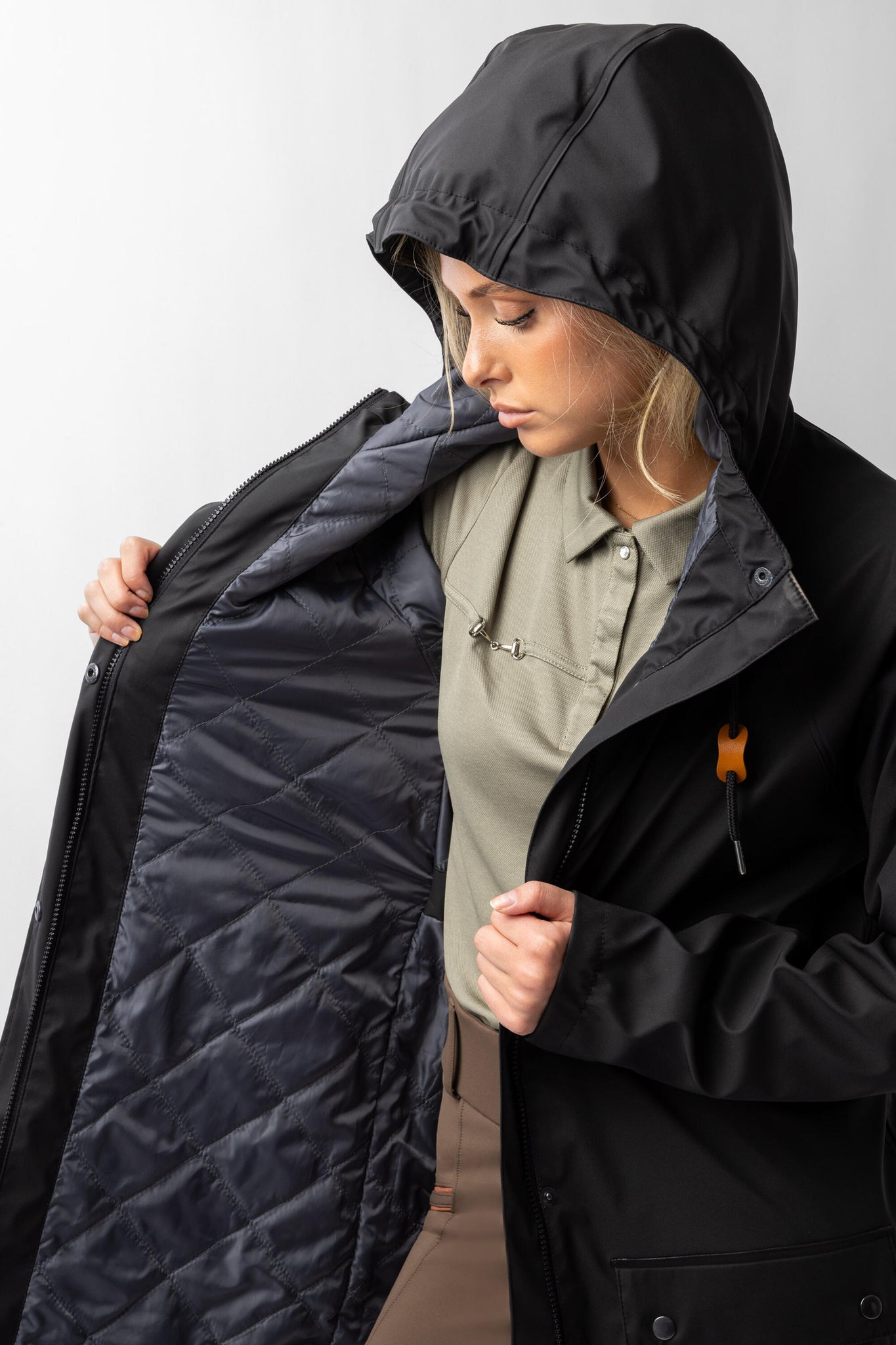 Horze Elise Raincoat with Padded Lining