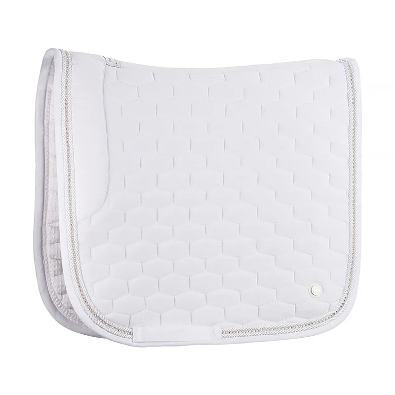 LT White Crystals Cob Dressage Saddle Pad