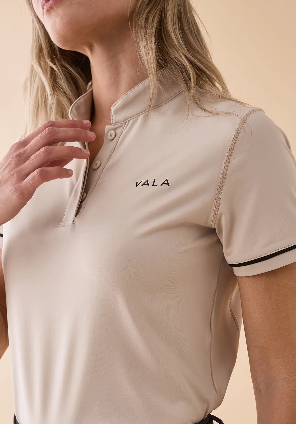 Vala Connected Short Sleeve Polo - Chaff