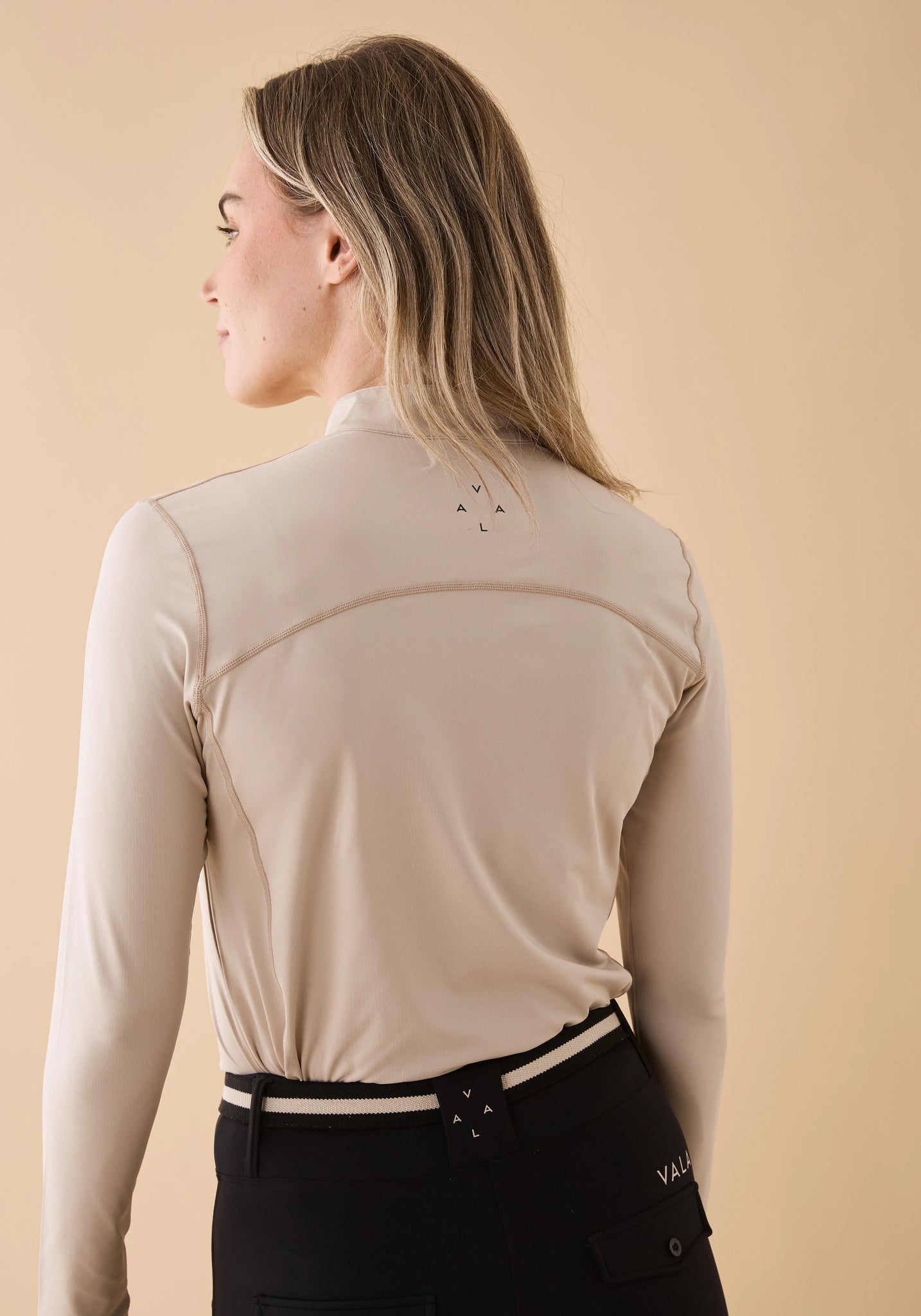 Vala Connected Long Sleeve Polo - Chaff