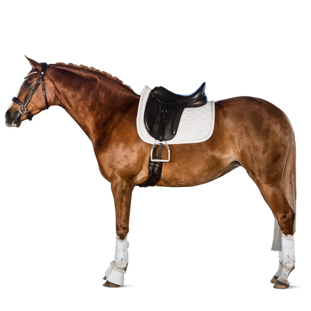 LT White Crystals Cob Dressage Saddle Pad
