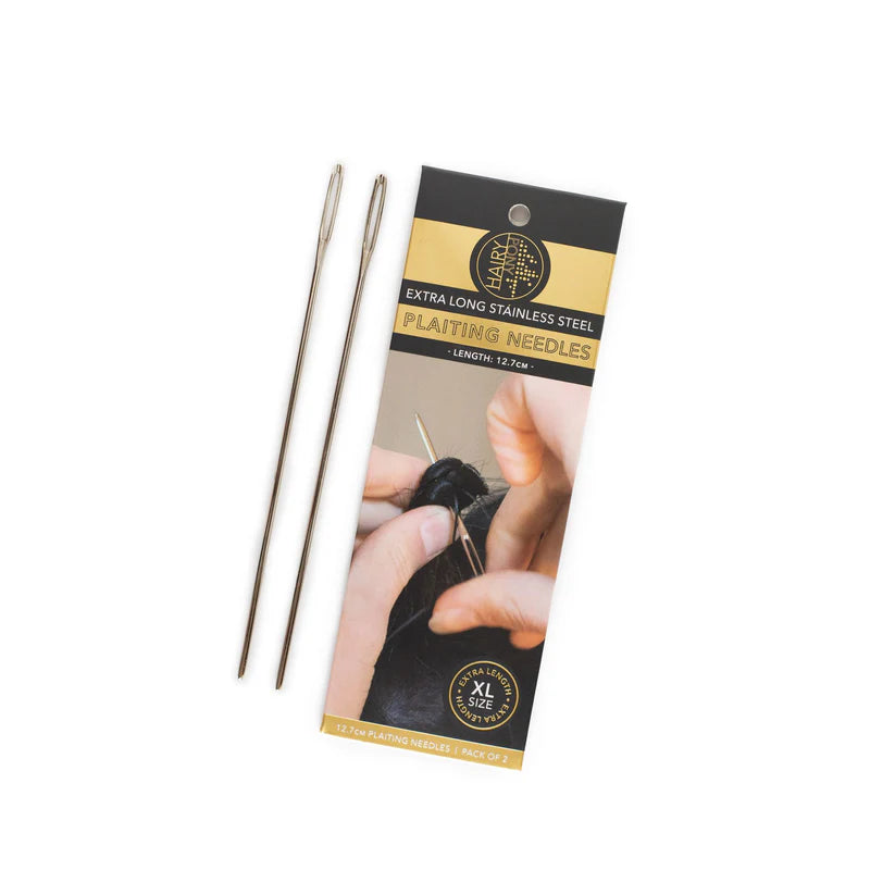 Hairy Pony Stainless Steel Horse Plaiting Needles - Pack of 2 - Extra Long