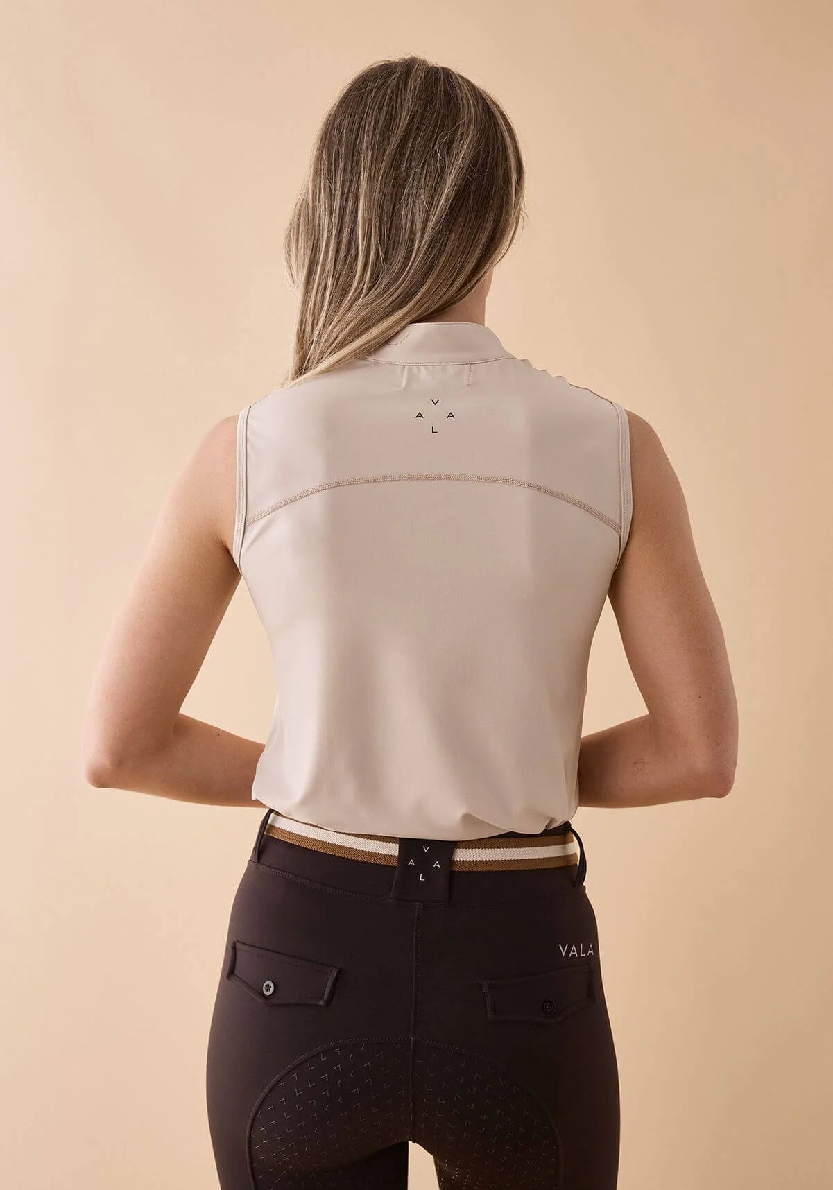 Vala Connected Sleeveless Polo - Chaff