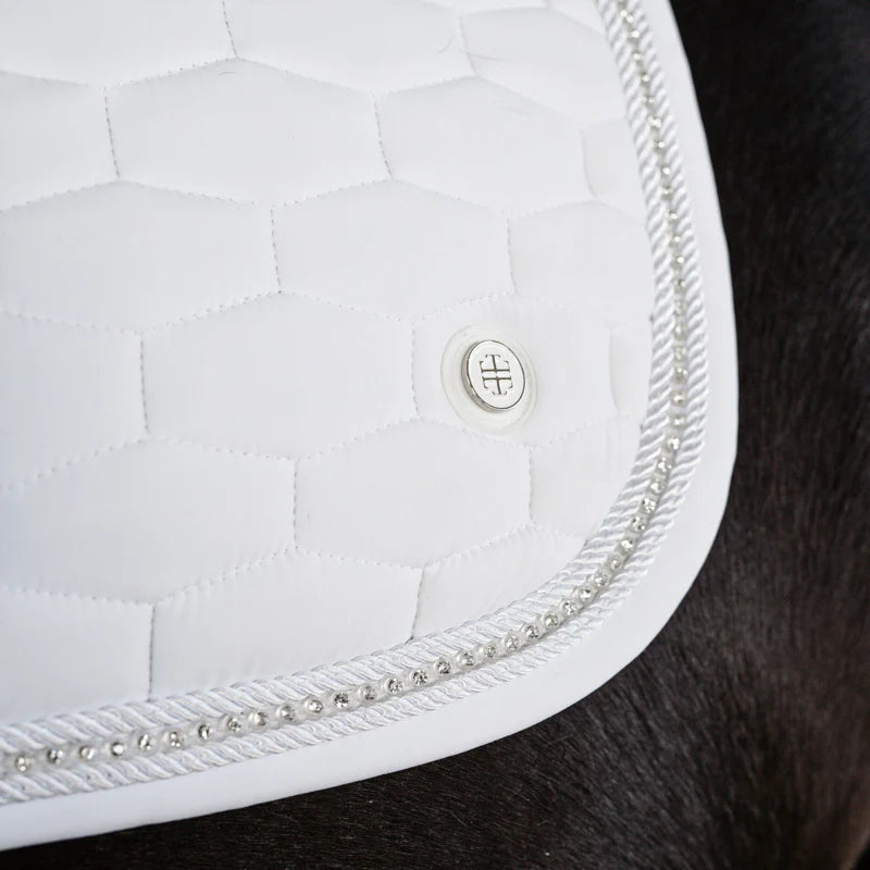 LT White Crystals Dressage Saddle Pad