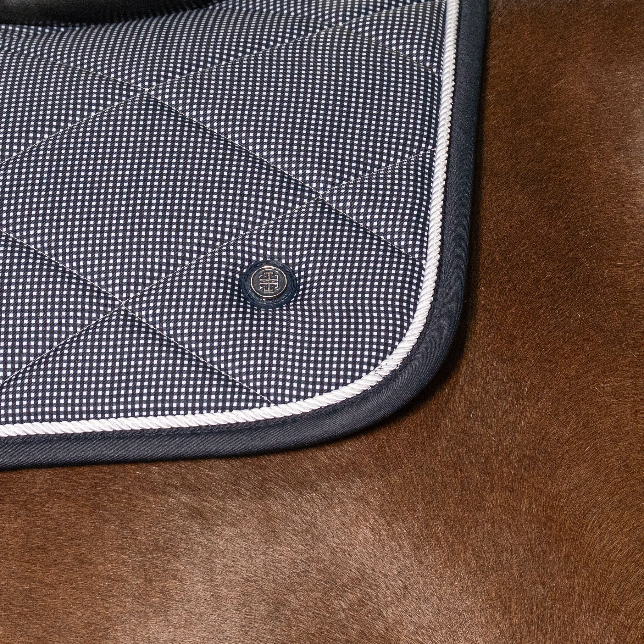 LT Navy Mini Check Jump Saddle Pad