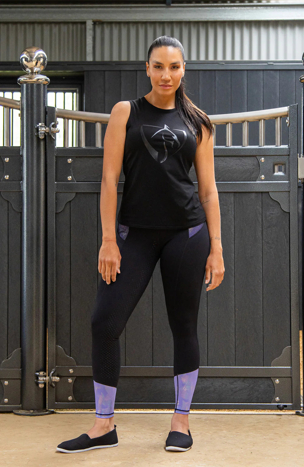 BARE Performance Riding Tights - Mauve Shimmer