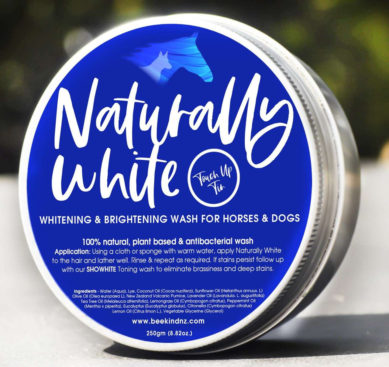 NATURALLY WHITE Horses & Hounds Touch-up Tin - 250gm