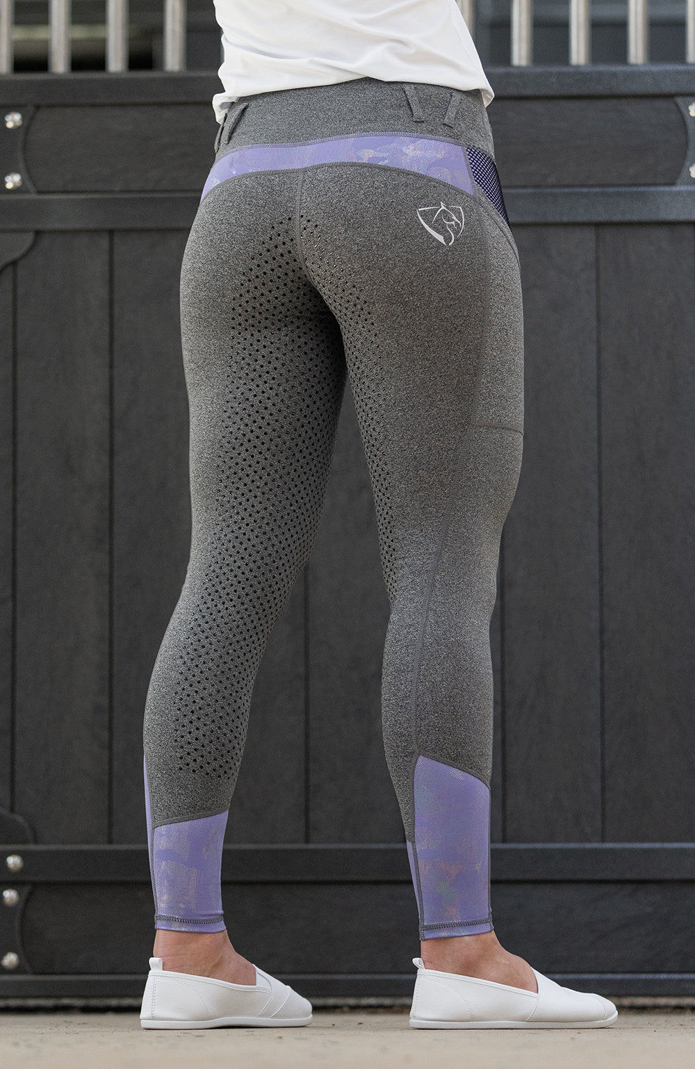 BARE Youth Performance Competition Tights - Mauve Shimmer
