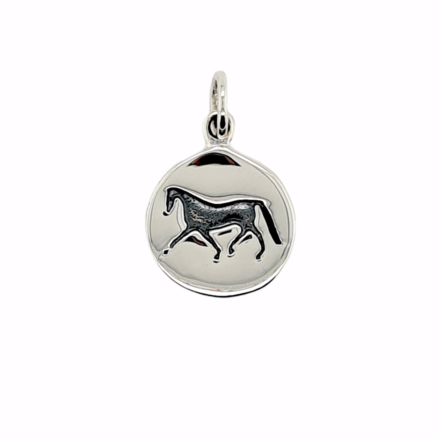 MCJ S/S Pendant Horse In Disc