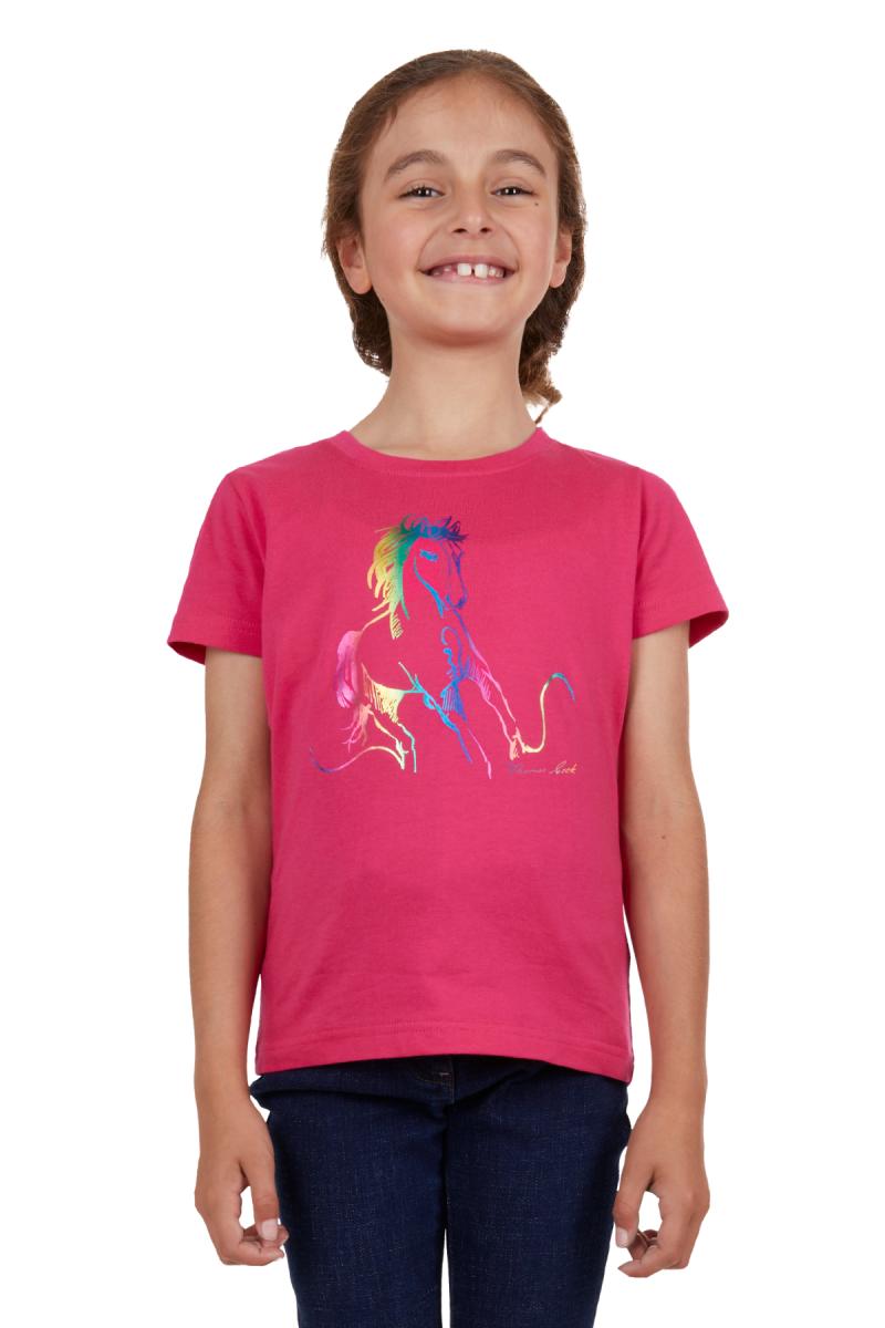 Thomas Cook Girl's Willow Short Sleeve Tee - Bright Rose