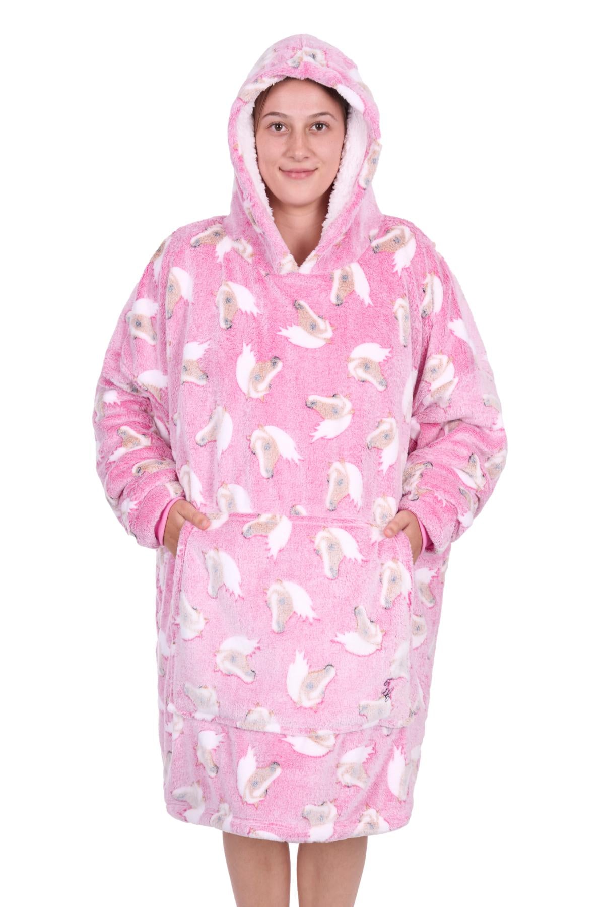 Thomas Cook Adults Horse Snuggle Hoodie - Pink
