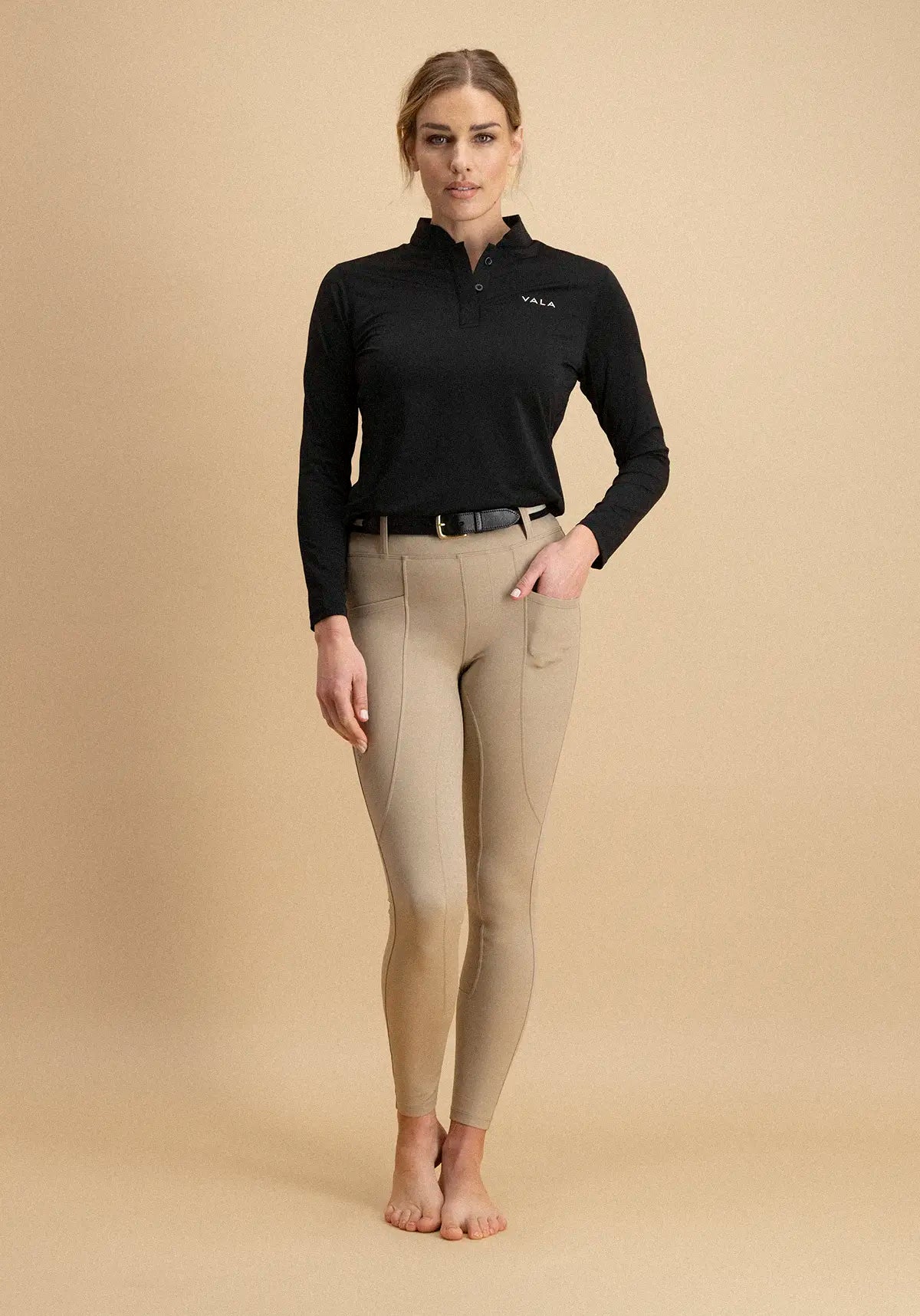 Vala Sculpt and Smooth Riding Breeches - Beige