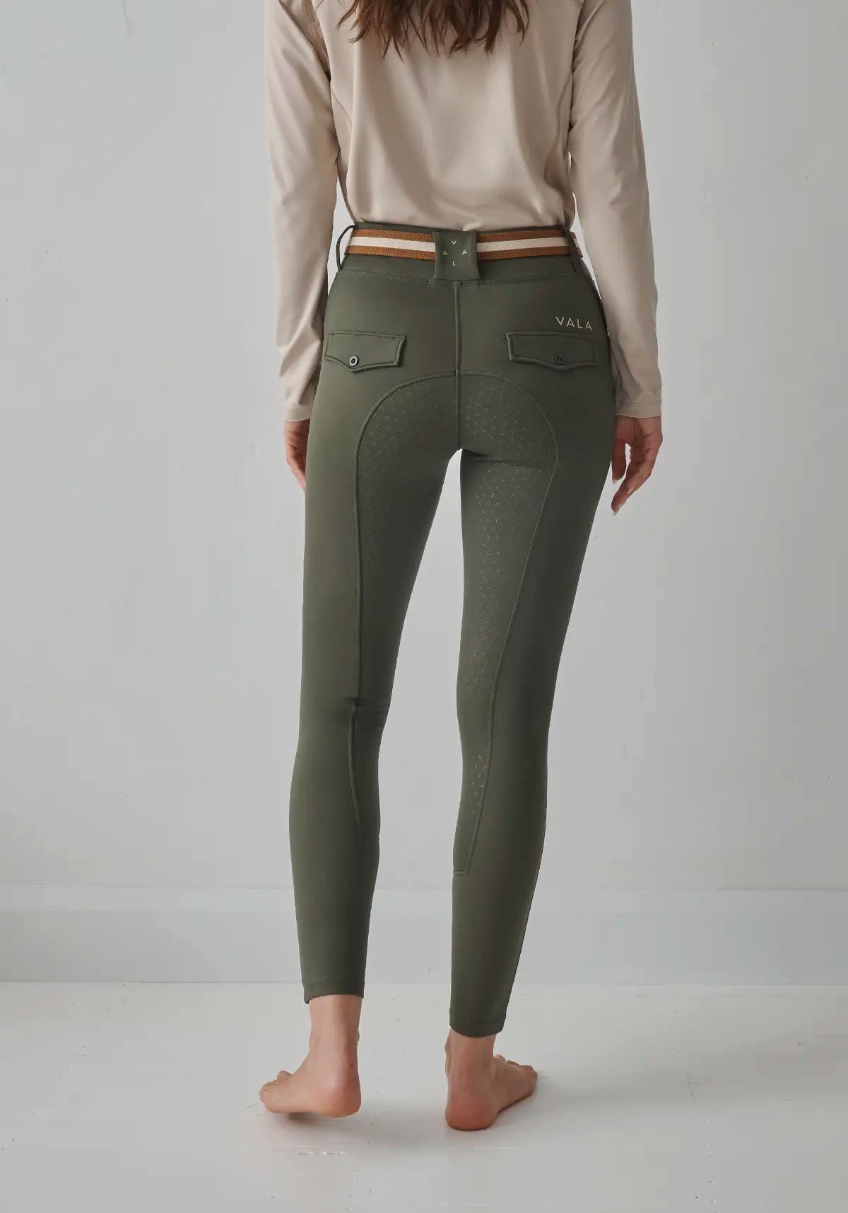 Vala Sculpt And Smooth Riding Breeches - Olive