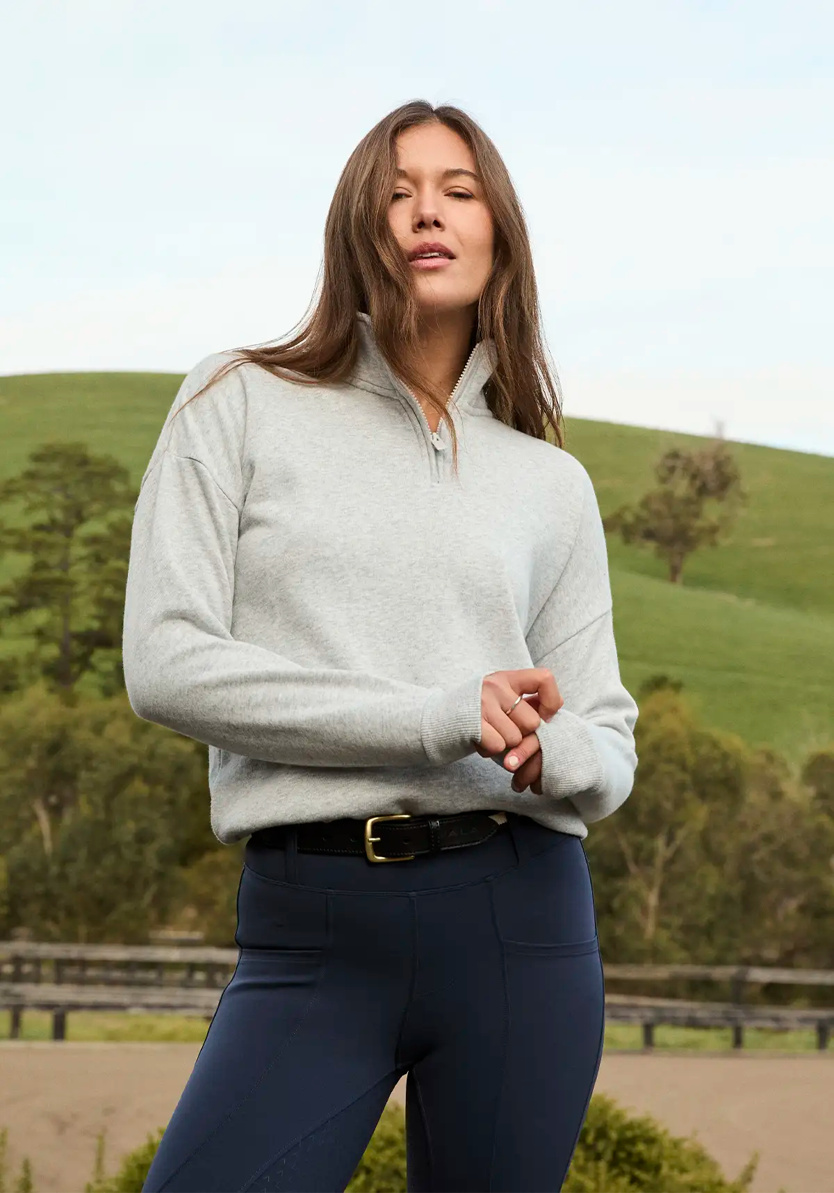 Vala Olsen Zip Neck Fleece Top