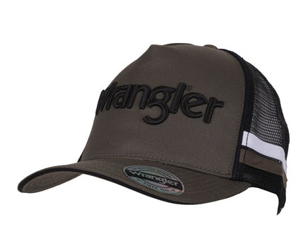 Wrangler Dan High Profile Trucker Cap - Tan