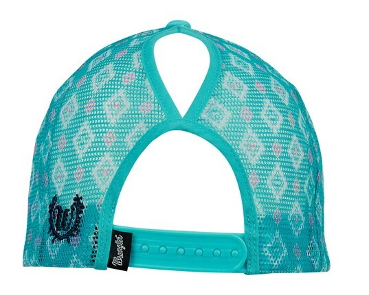 Wrangler Misha High Profile Ponytail Cap - Aqua