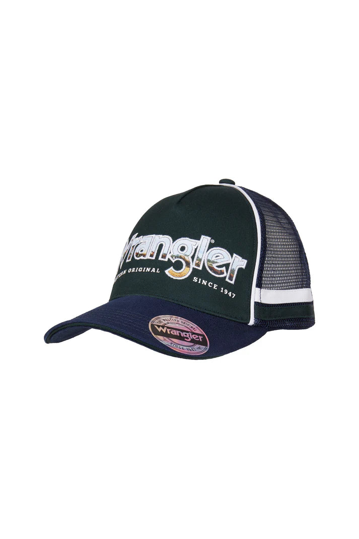 Wrangler Brad Trucker Cap - Green/Navy