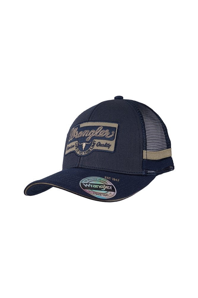 Wrangler Mason 6 Panel Trucker Cap - Navy