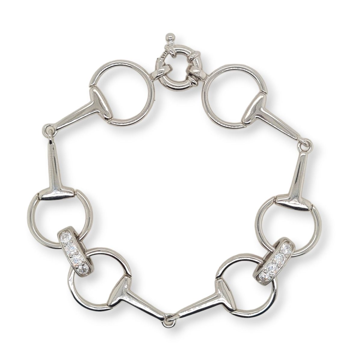 MCJ Bracelet S/S & CZ Snaffle Bits