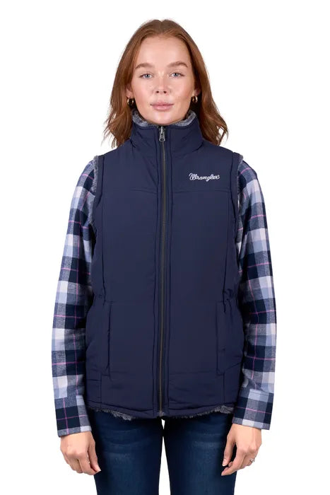 Wrangler Women's Reversible Denver Vest - Navy