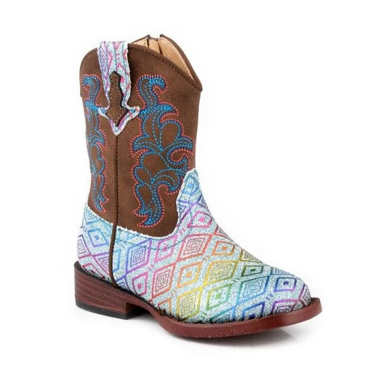 Roper Toddler Maya Glitter Aztec Boot
