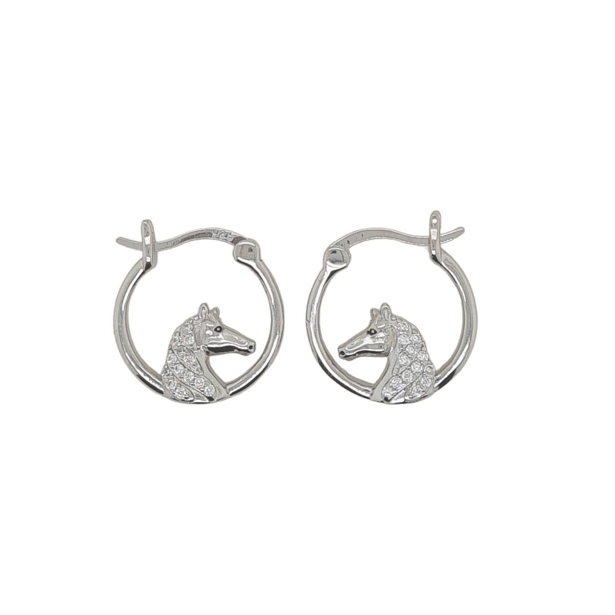 MCJ S/S Earrings & CZ Horsehead