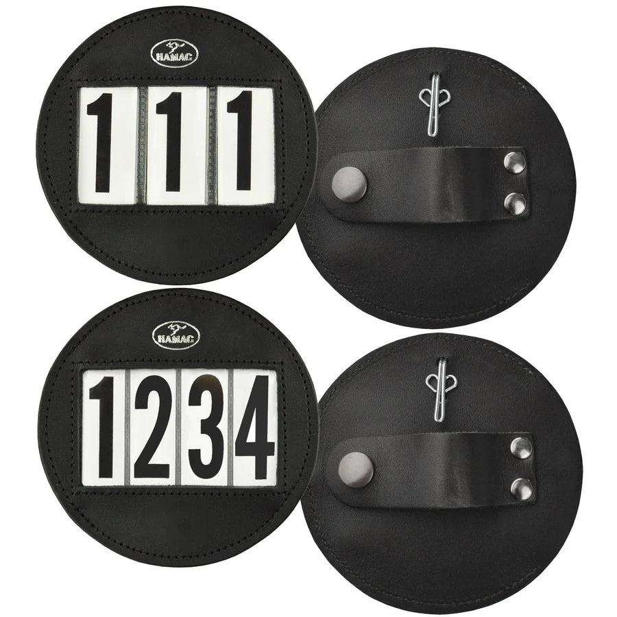 Hamag Leather Bridle 4 Digit Round Number Holders (Pair)