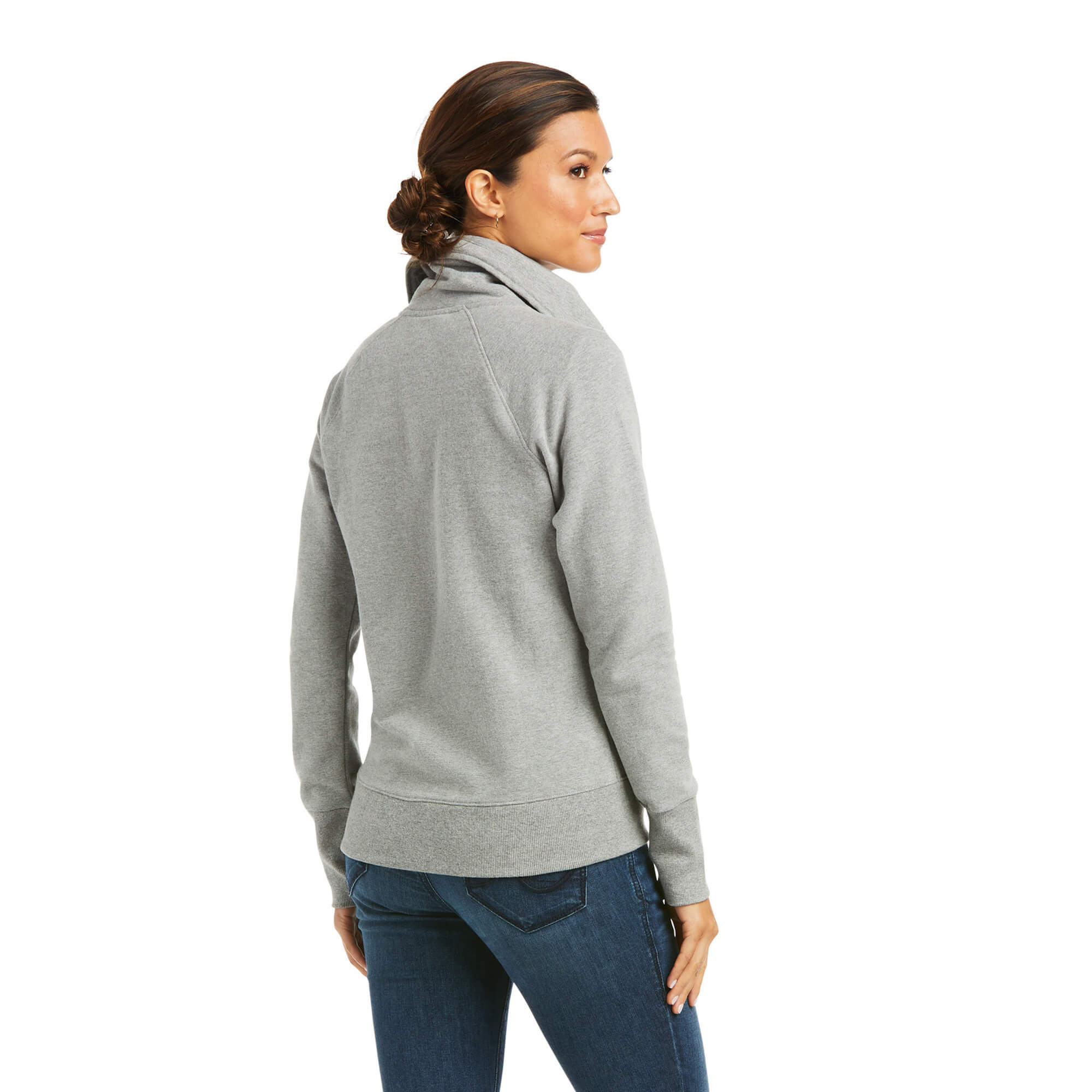 Ariat Women's Team Logo Full Zip Sweatshirt - Grey