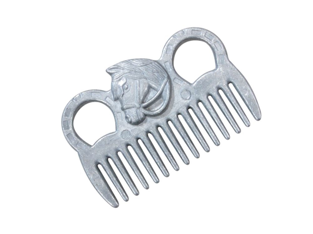 Roma Aluminium Mane Comb with Horse Head
