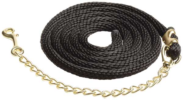Braided Nylon Lead with Brass Plated Chain