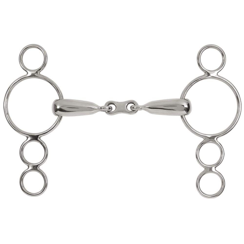 Dutch Gag Snaffle w/Four rings and Hollow Mouth w/French Link