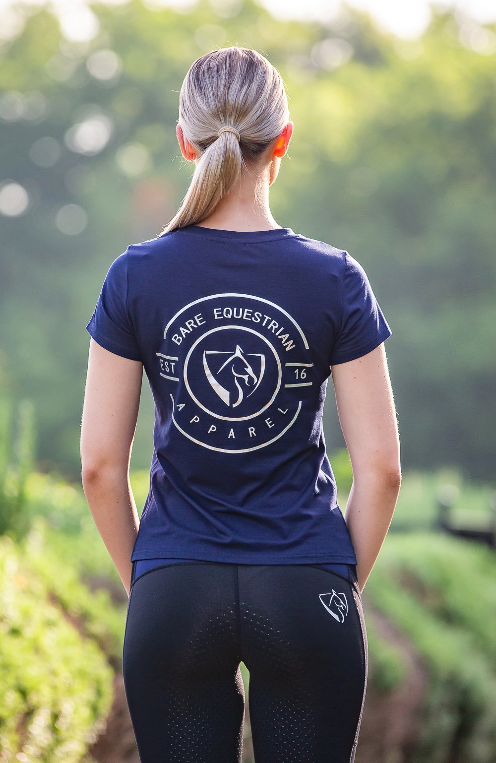 BARE Emblem T-Shirt - Navy and Silver