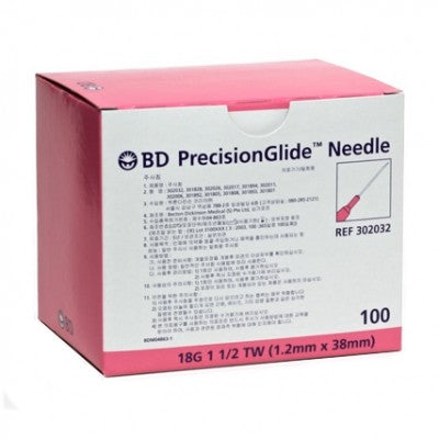 Needle 18g X 1.5" (38mm) BD PrecisionGlide