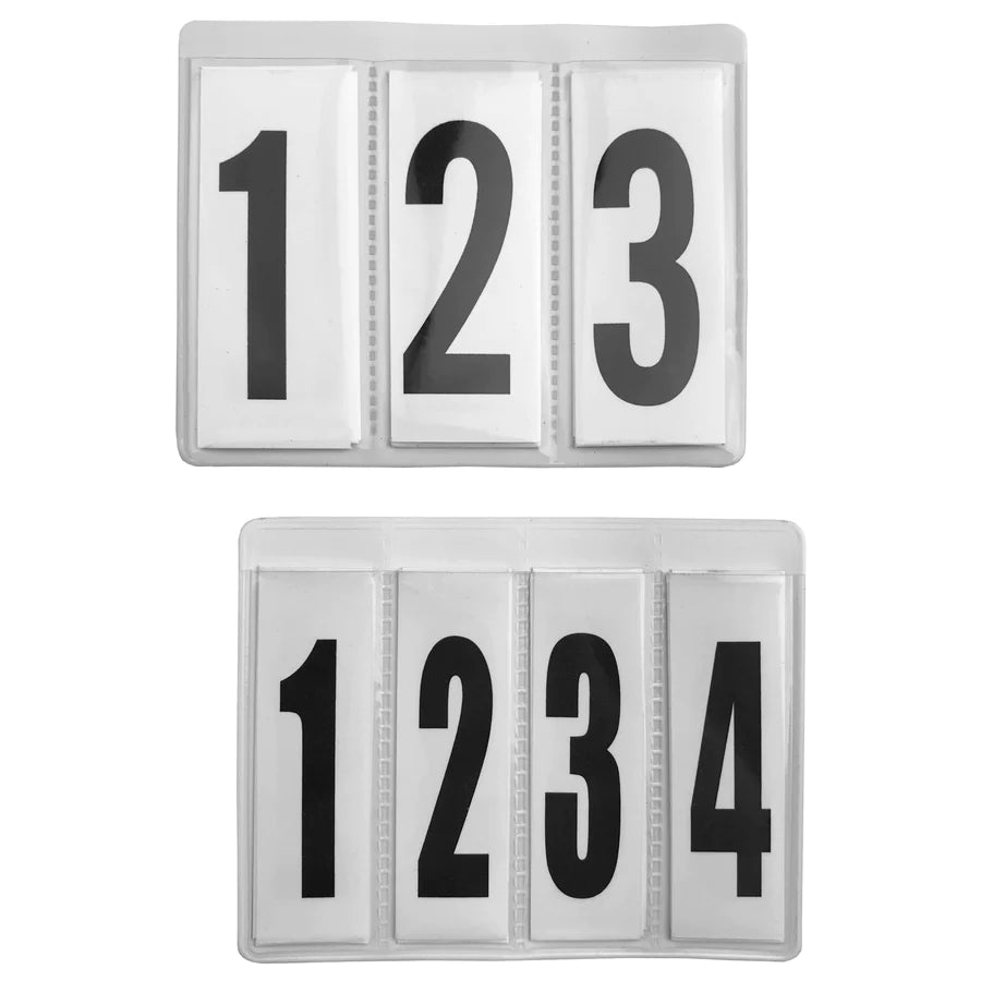 Spare Interchangeable 3x Digit Number Insert for Leather Number Holders (Pair)